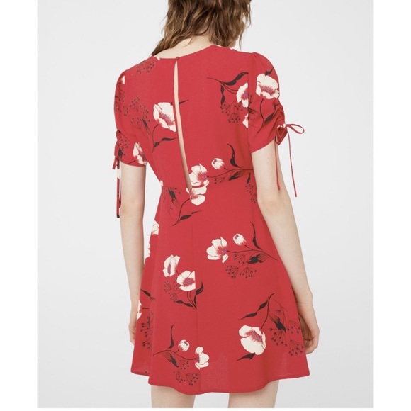 Mango red flowers print dress - Picture 7 of 8